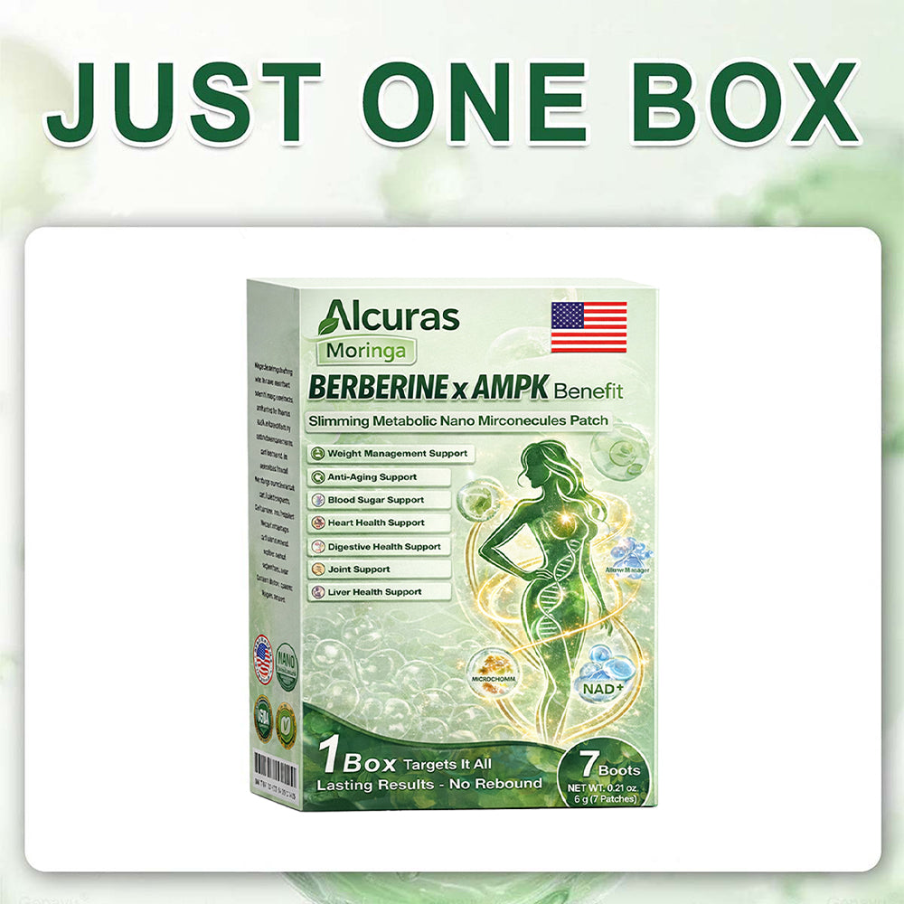 ๐งฌAlcurasโข Moringa ร Berberine ร AMPK 8-Benefit Slimming & Metabolic Nano Microneedle Patch